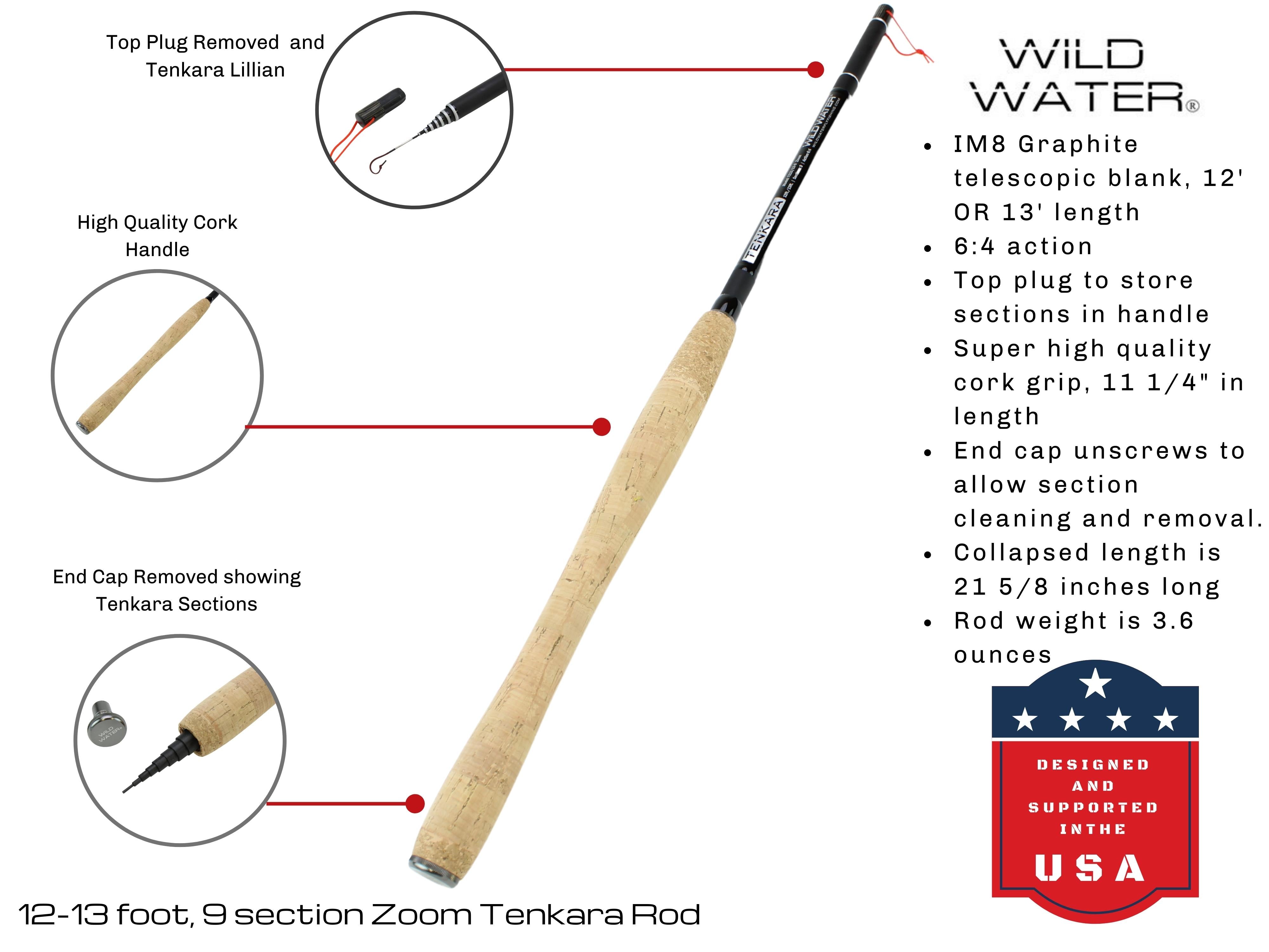 Wild Water Fly Fishing 12' - 13' Zoom Tenkara Rod