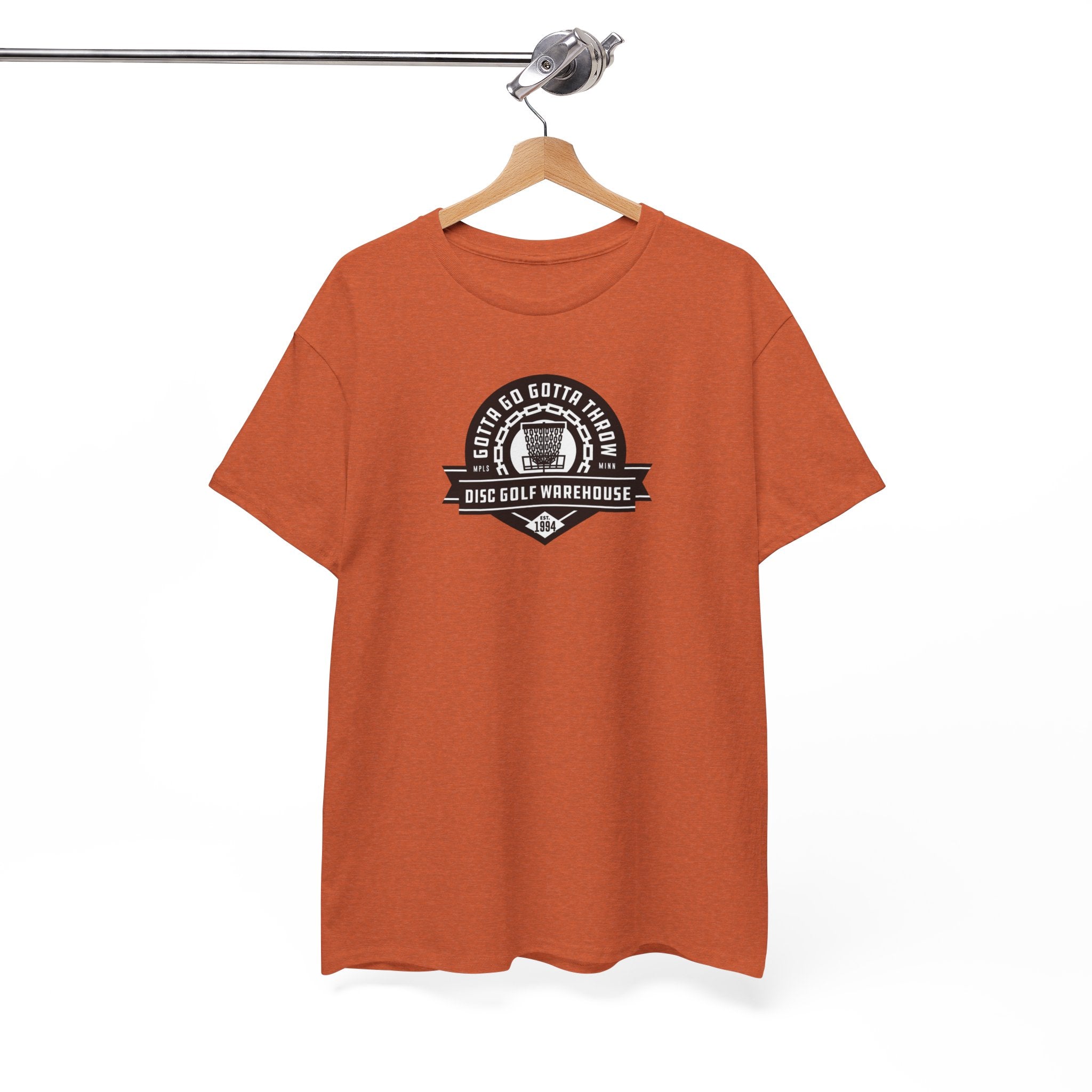 Gotta Go Gotta Throw Unisex Heavy Cotton Disc Golf Tee [AVAILABLE ONLINE ONLY]