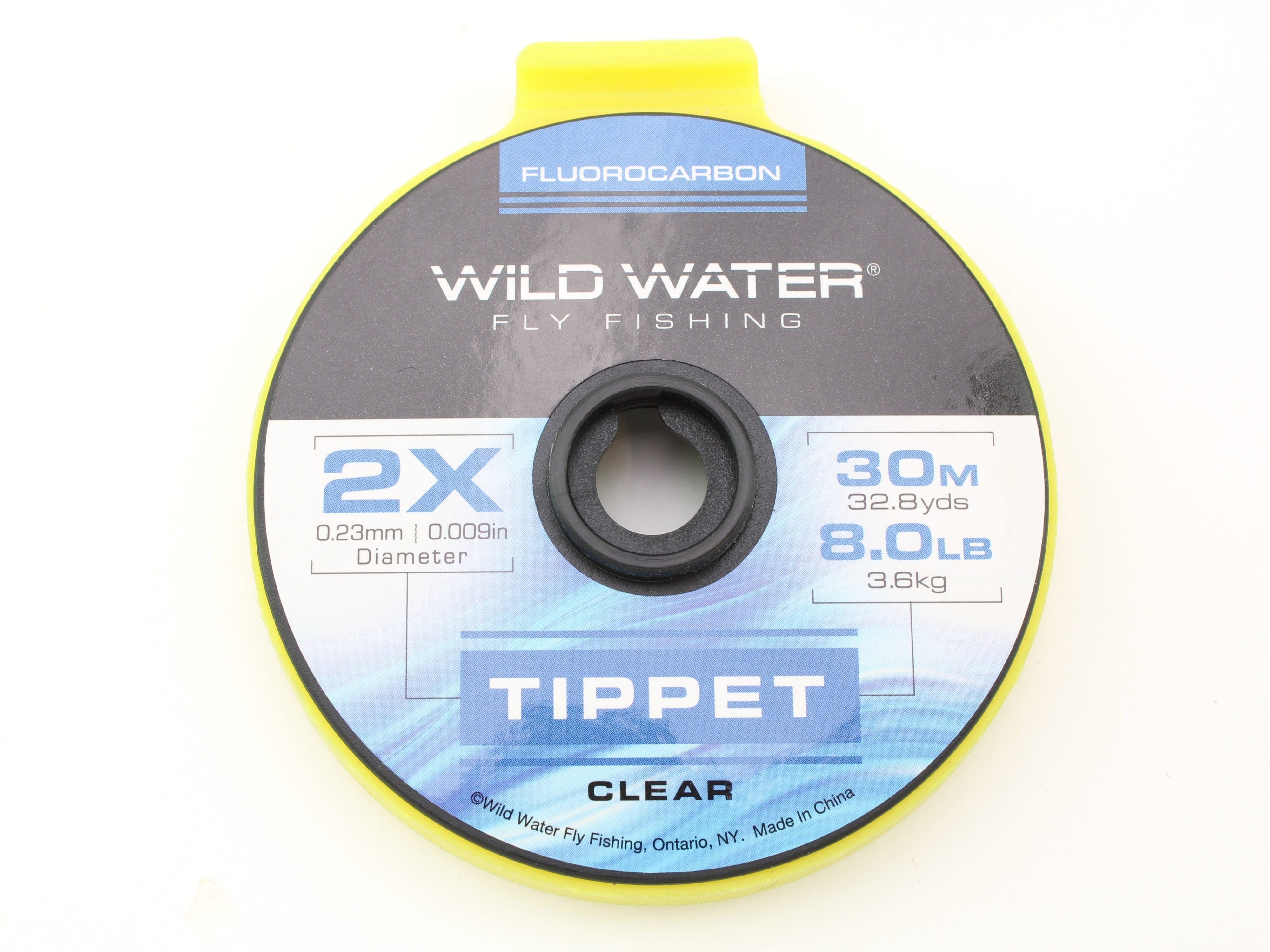 Wild Water Fly Fishing Fluorocarbon Tippet Spool 2X, 30m