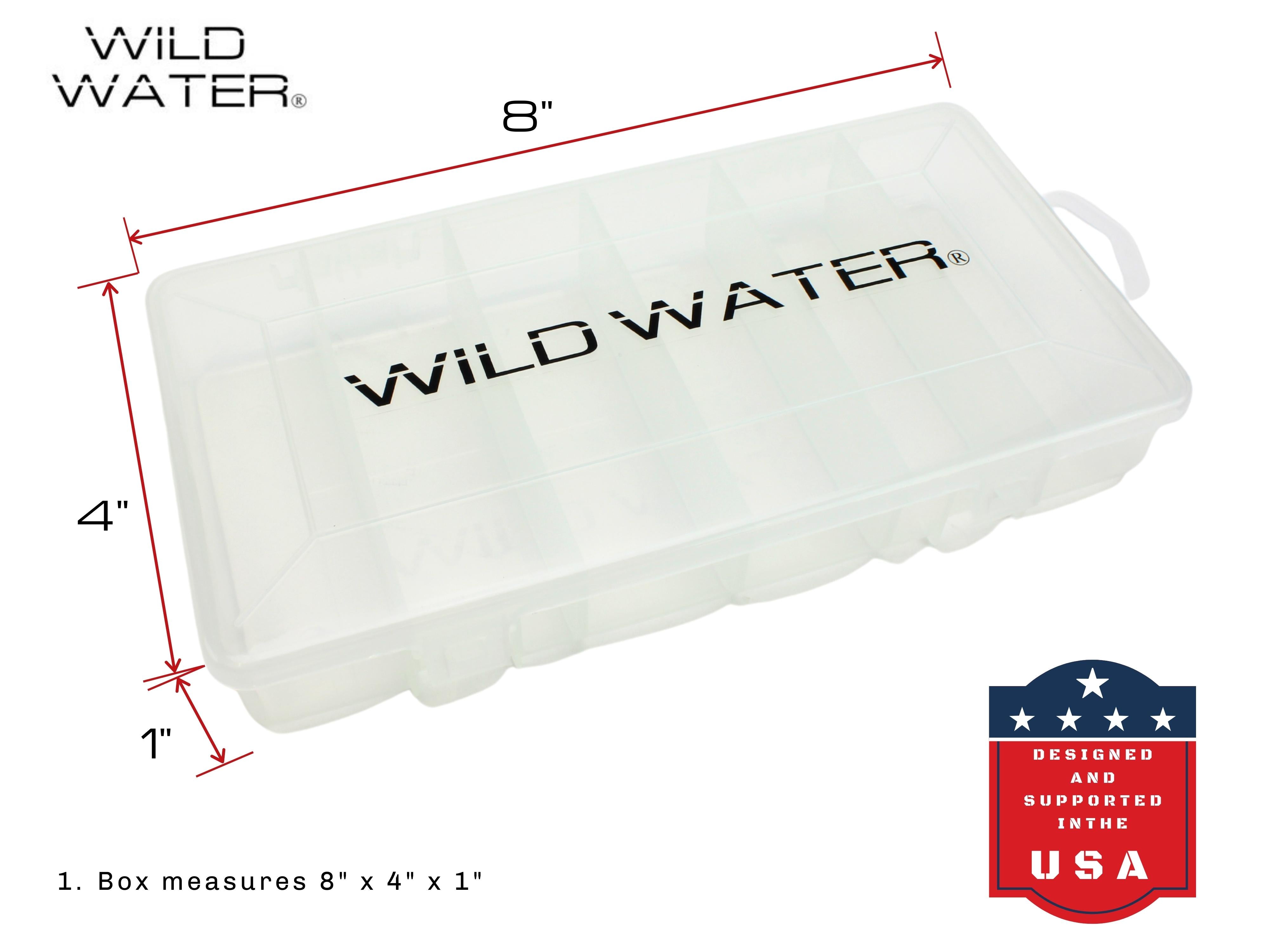 Wild Water Fly Fishing Large 6 Section Clear Fly Box