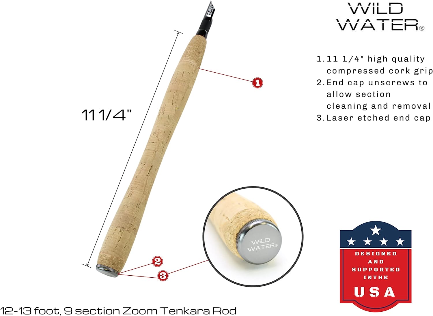 Wild Water Tenkara Zoom Fly Fishing Kit 12-13 ft Rod