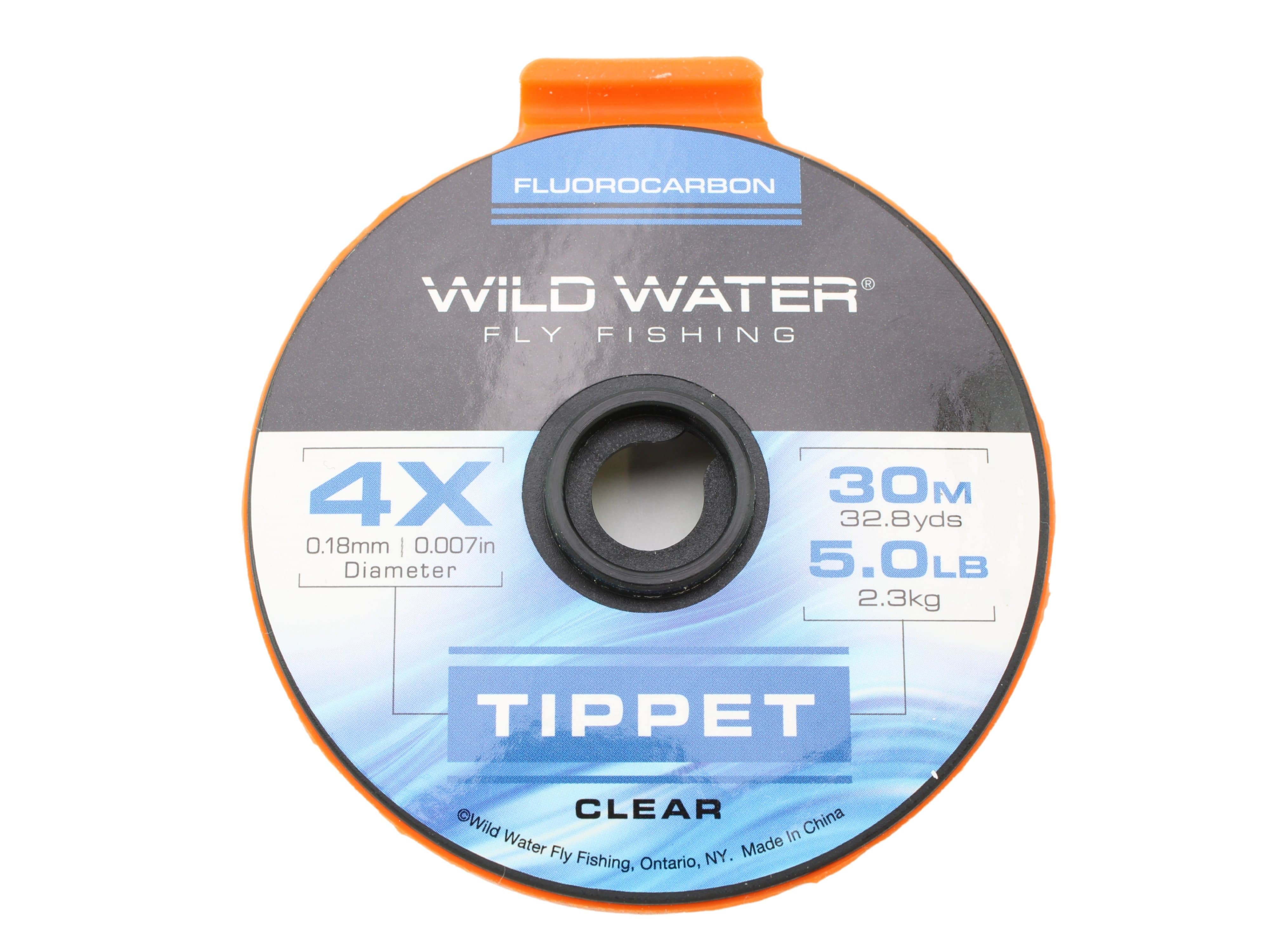 Wild Water Fly Fishing Fluorocarbon Tippet Spool 4X, 30m