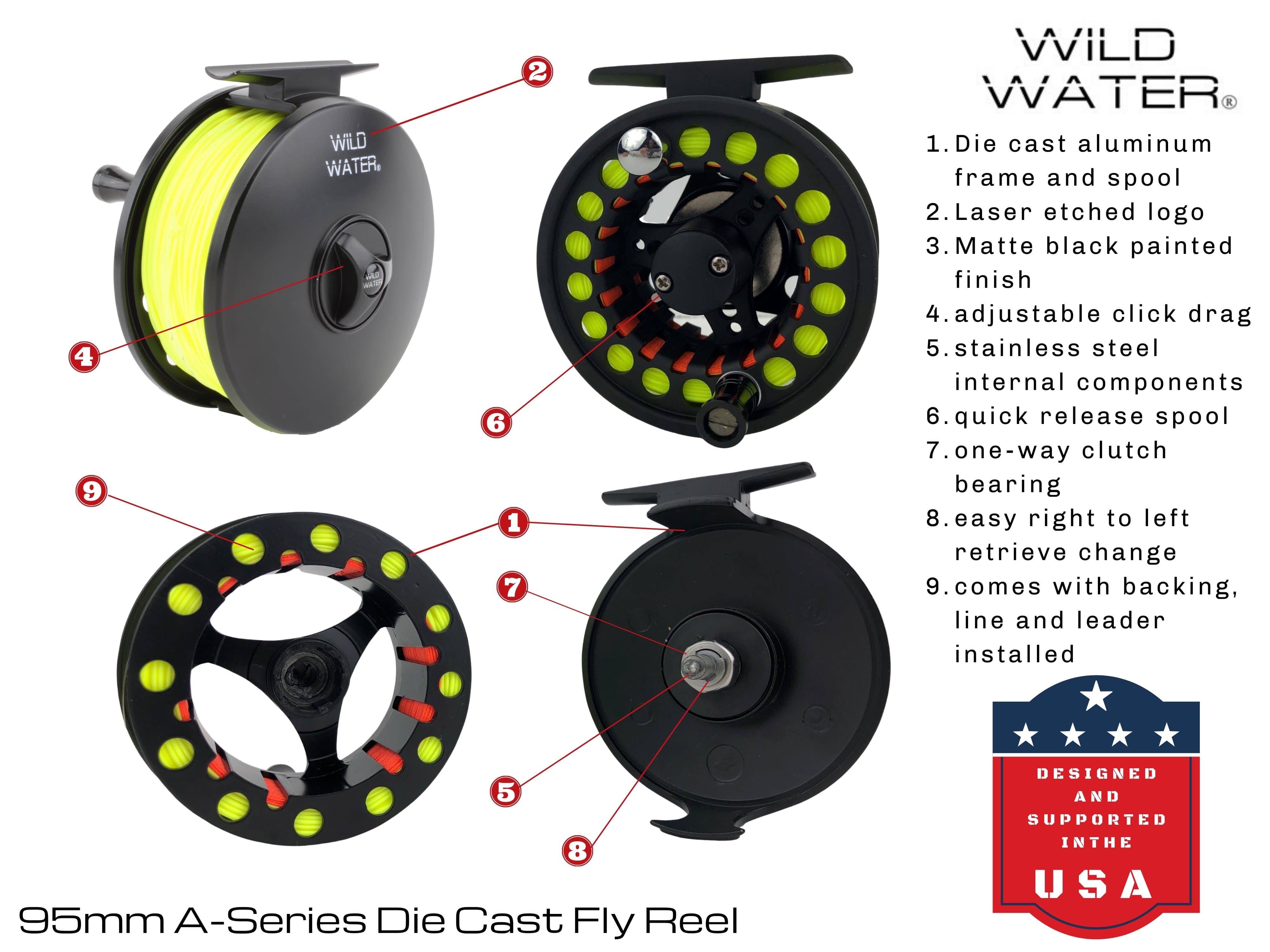 Wild Water Die Cast 7 Weight or 8 Weight Fly Reel