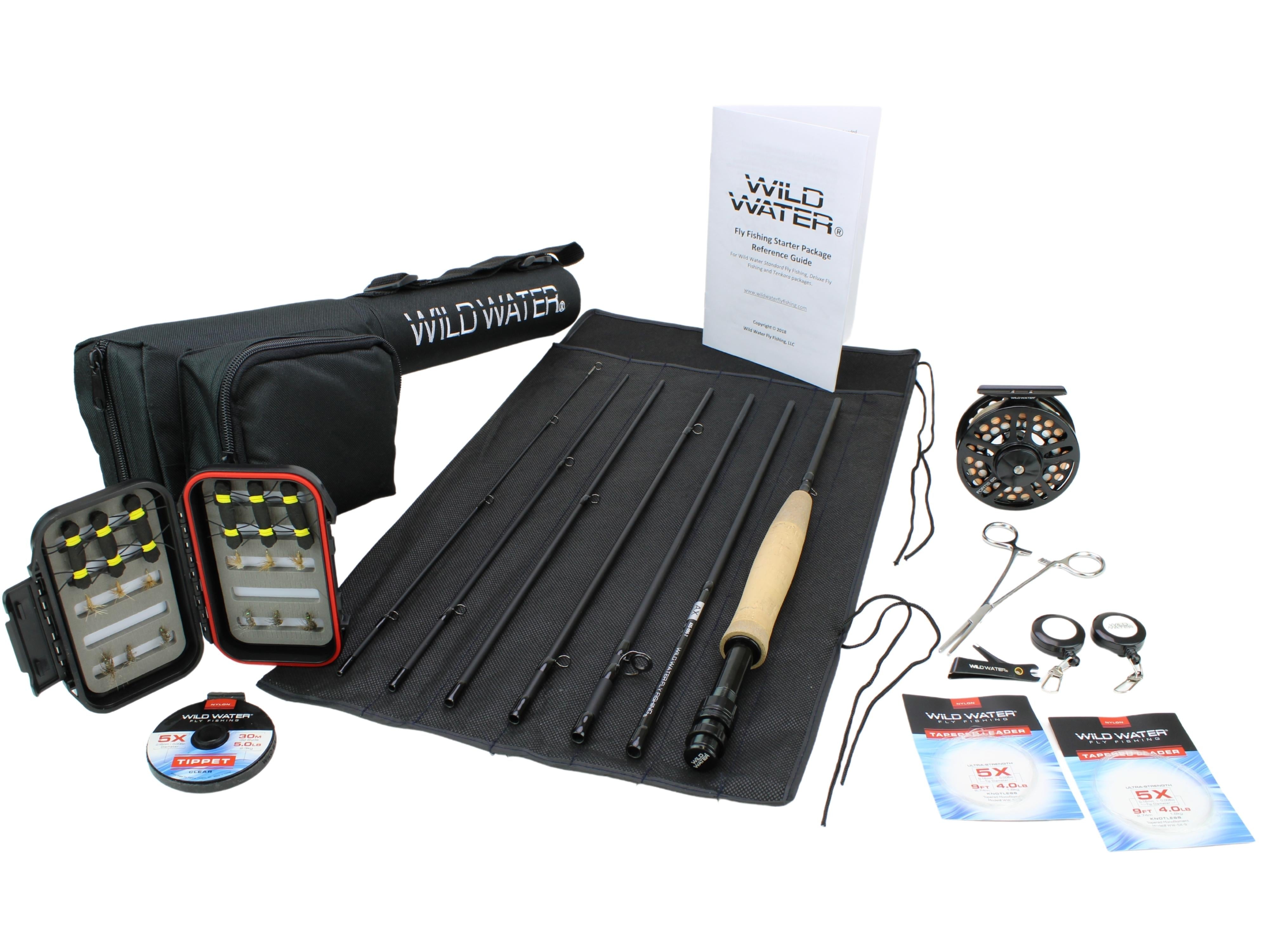 Wild Water Fly Fishing Kit with CNC Fly Reel - 9 ft 5 wt 7-piece Rod