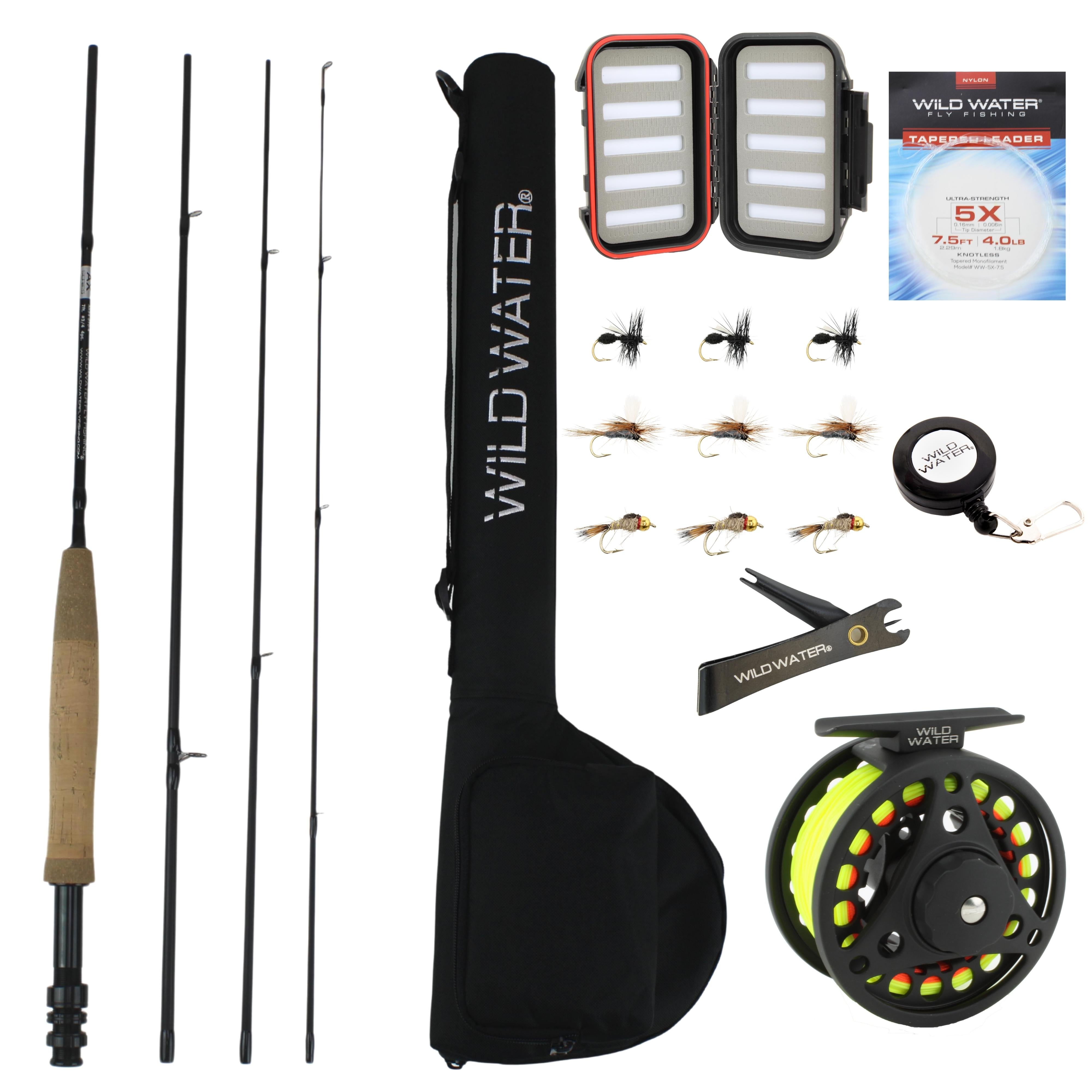 Wild Water Standard Fly Fishing Combo, 7 ft 3/4  wt Rod