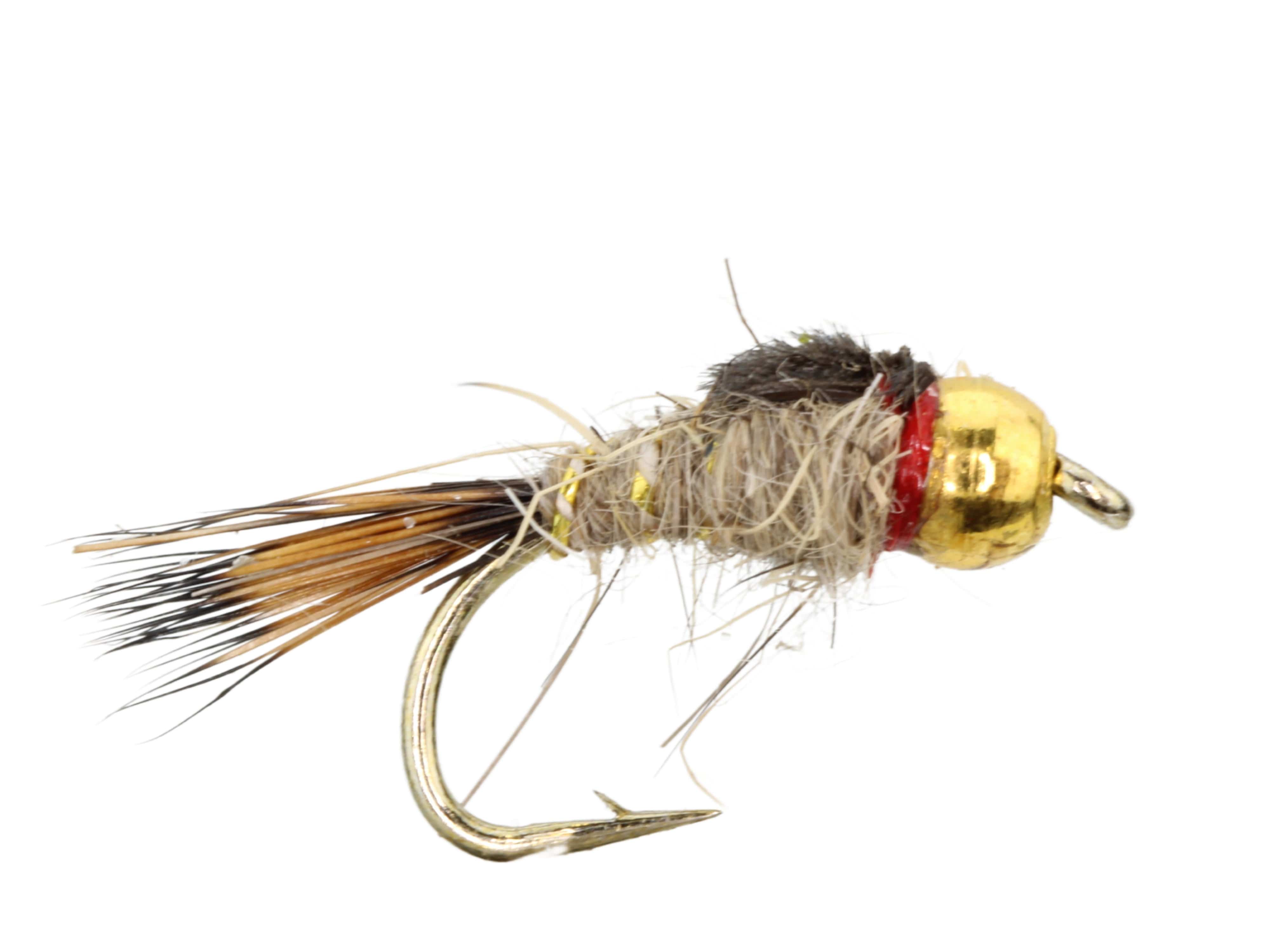 Wild Water Fly Fishing Fly Tying Material Kit, Bead Head Gold Ribbed Hare's Ear Nymph