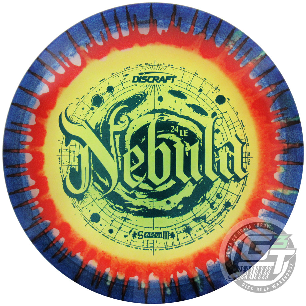 Discraft Limited Edition 2024 Ledgestone Open Fly Dye Elite Z Nebula Midrange Golf Disc