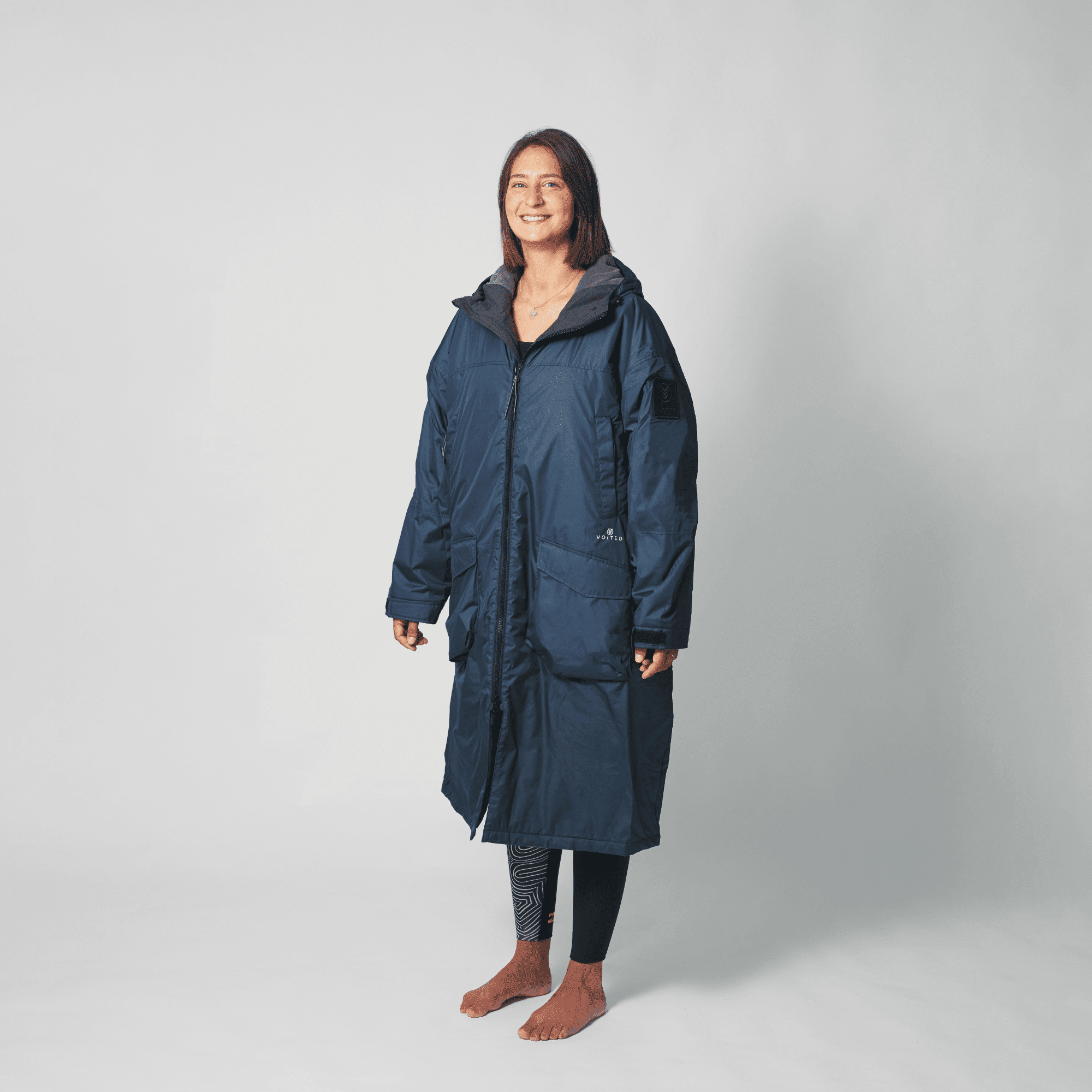 VOITED 2nd Edition Outdoor Changing Robe & Drycoat for Surfing, Camping, Vanlife & Wild Swimming - Ocean Navy