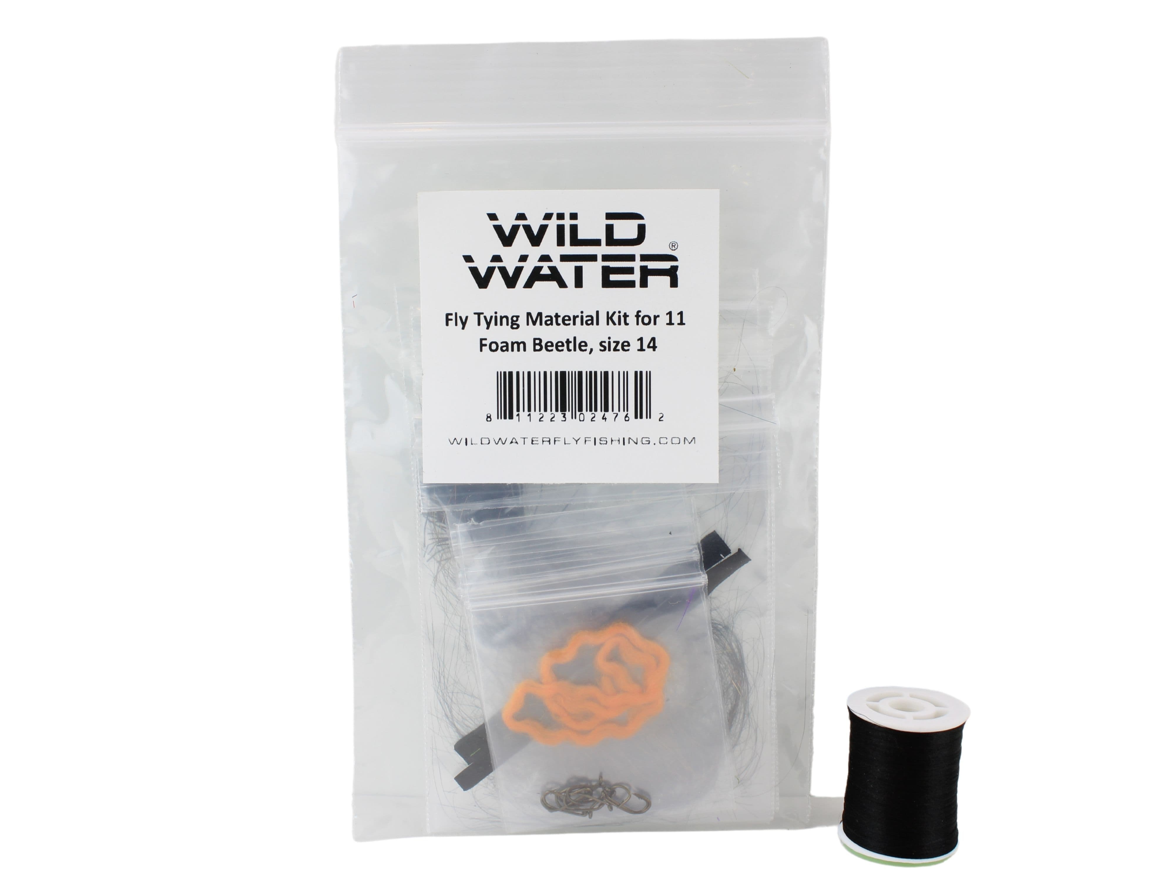 Wild Water Fly Fishing Fly Tying Material Kit, Foam Beetle