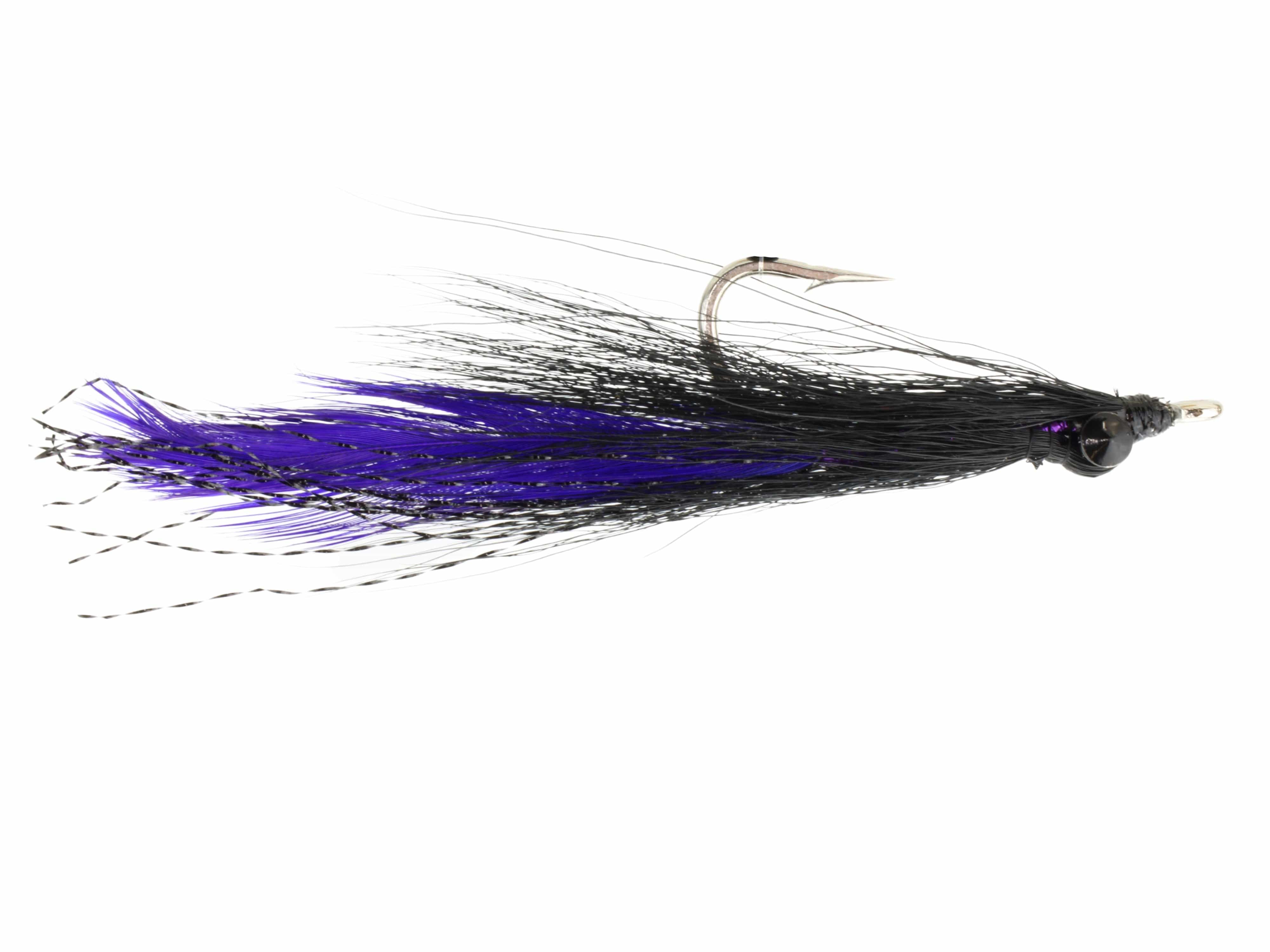 Wild Water Fly Fishing Purple and Black Deep Diving Demon Clouser, size 2/0, qty. 3