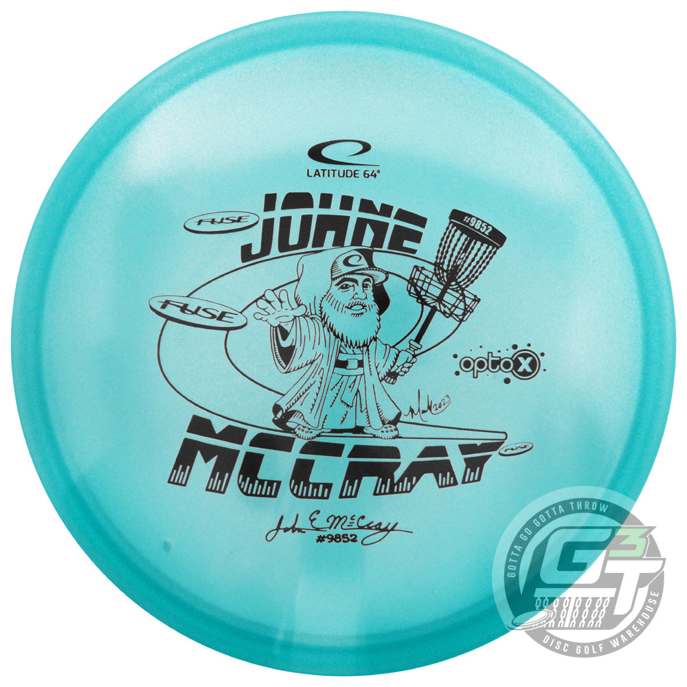 Latitude 64 Limited Edition 2024 Team Series JohnE McCray Glimmer Opto-X Fuse Midrange Golf Disc