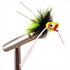 Wild Water Fly Fishing Black and Chartreuse Concave Face Mini Panfish Popper, Size 6, Qty. 4