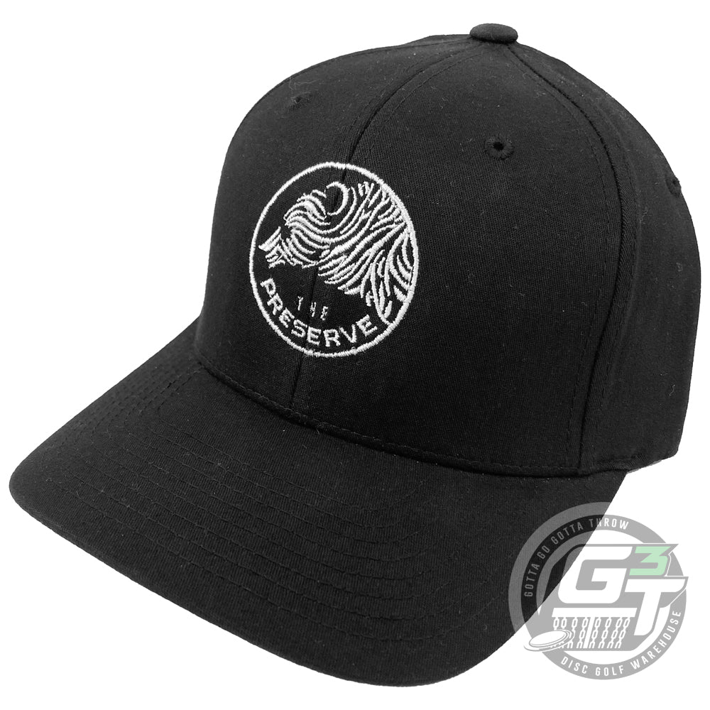 Minnesota Preserve Black Bear Logo Flexfit Cotton Twill Disc Golf Hat