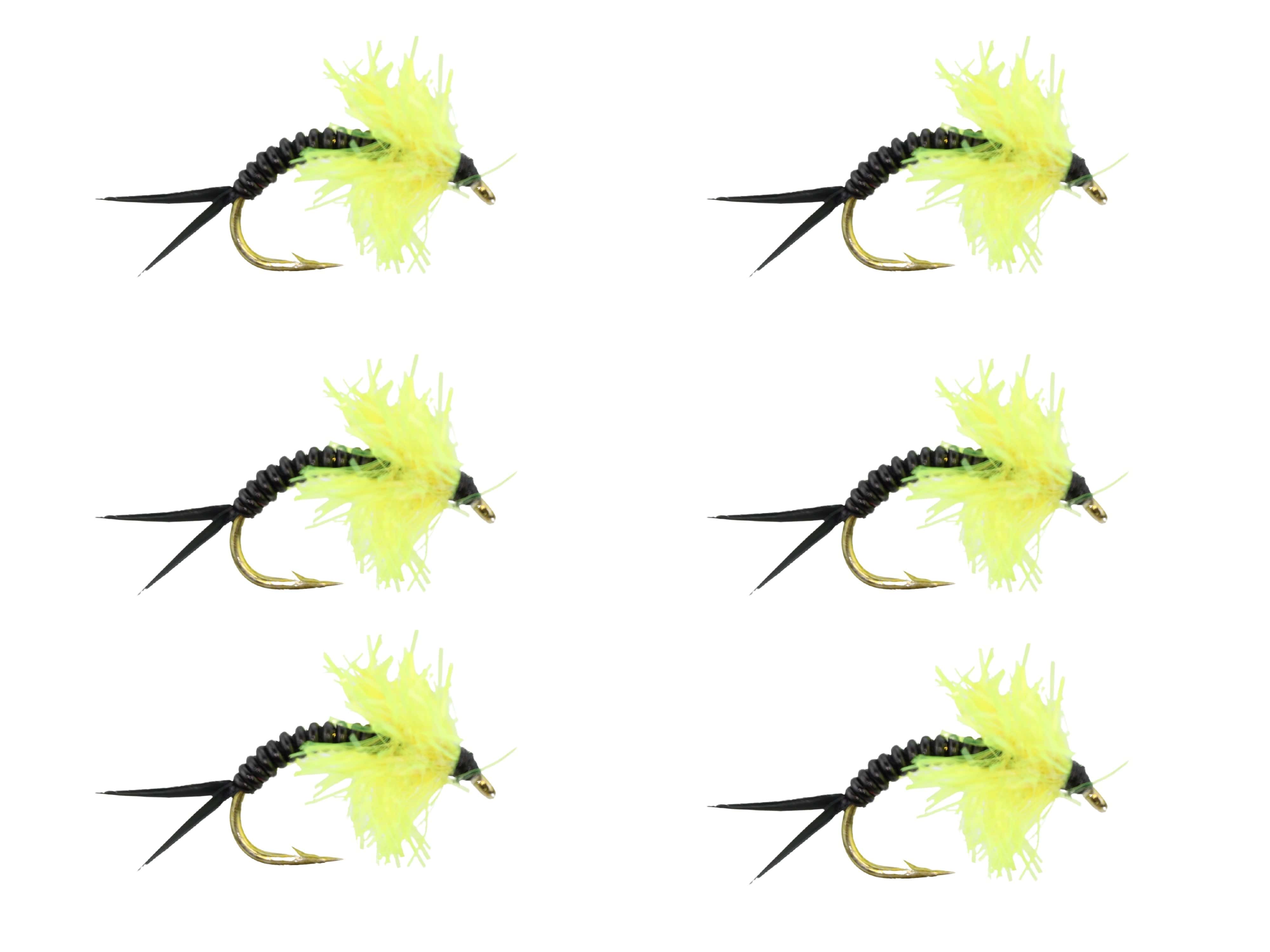 Wild Water Fly Fishing Estaz Stonefly, Metallic Yellow, Size 6, Qty. 6