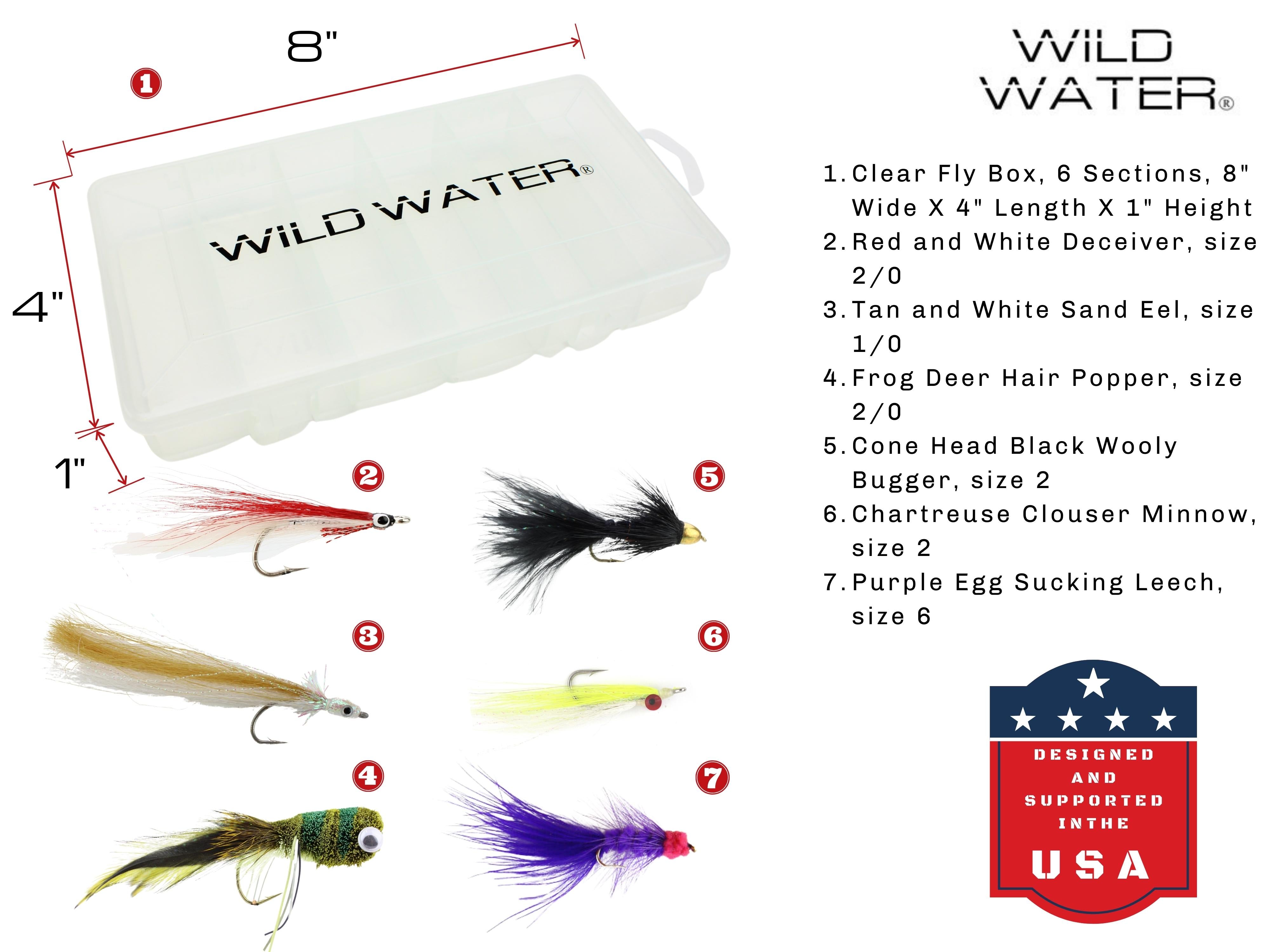 Wild Water Fly Fishing Kit, 9' 9/10 Weight Rod and CNC Reel Package