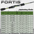 FORTIS 6' 6" Medium Heavy Action 1 Piece Spinning Rod and 4000 Spinning Reel Package (FSP661MH)