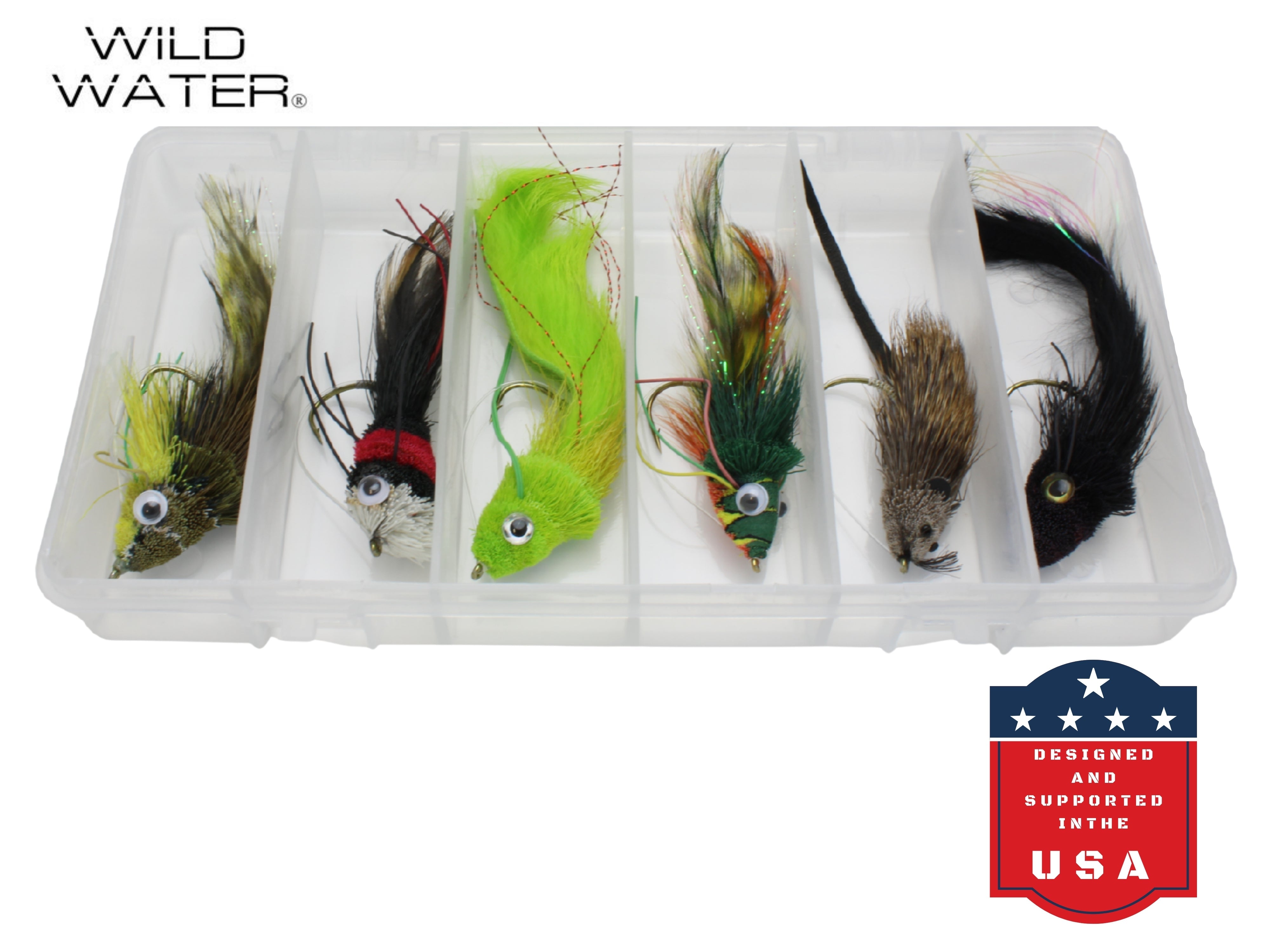 Wild Water Bass/Pike Top Water Deer Hair Fly Assortment