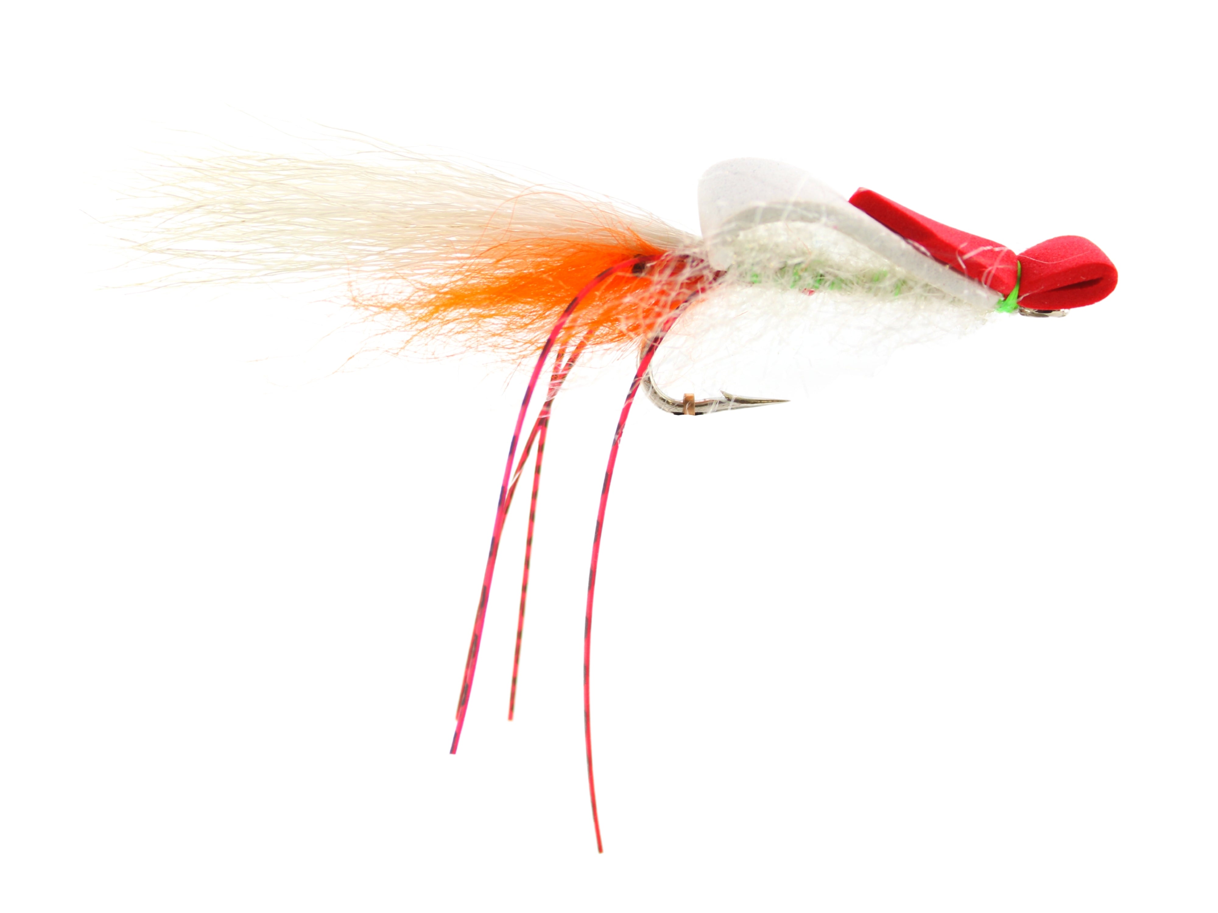 White and Pink Shrimp Saltwater EP Foam Fly, size 2/0, Qty. 2