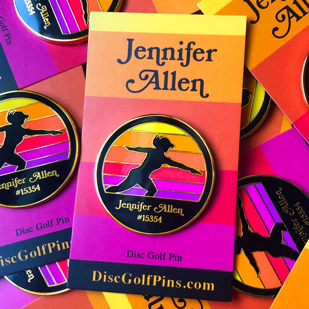 Jennifer Allen Disc Golf Pin - Series 1