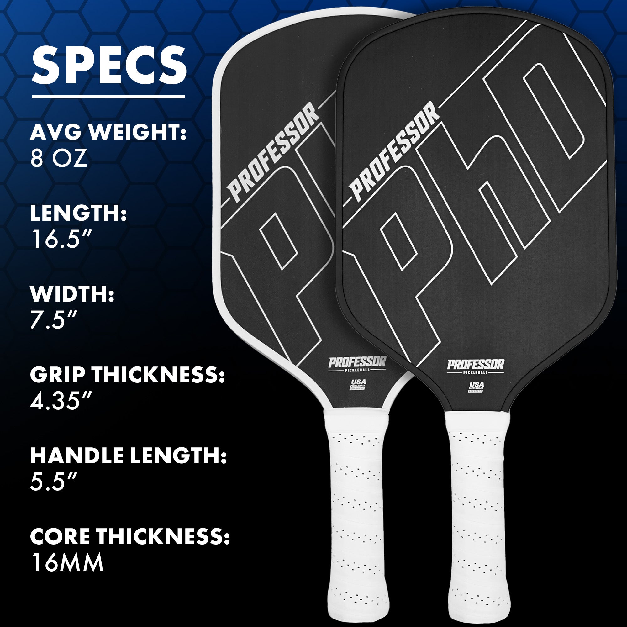 PhD 16MM Raw Carbon Super Spin Paddle