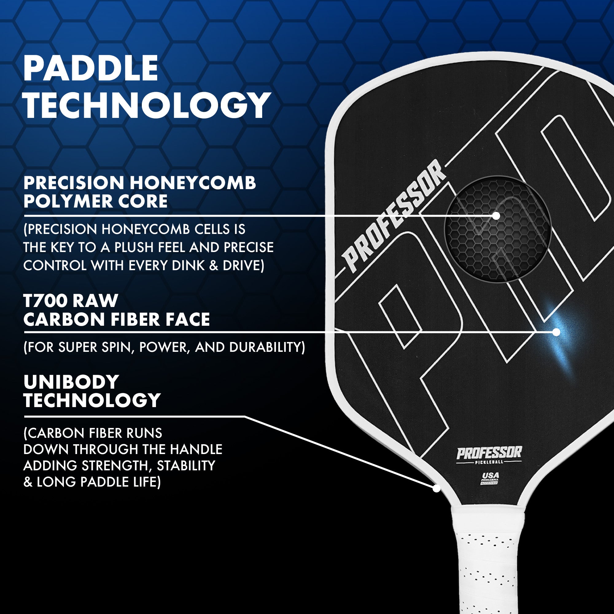 PhD 16MM Raw Carbon Super Spin Paddle