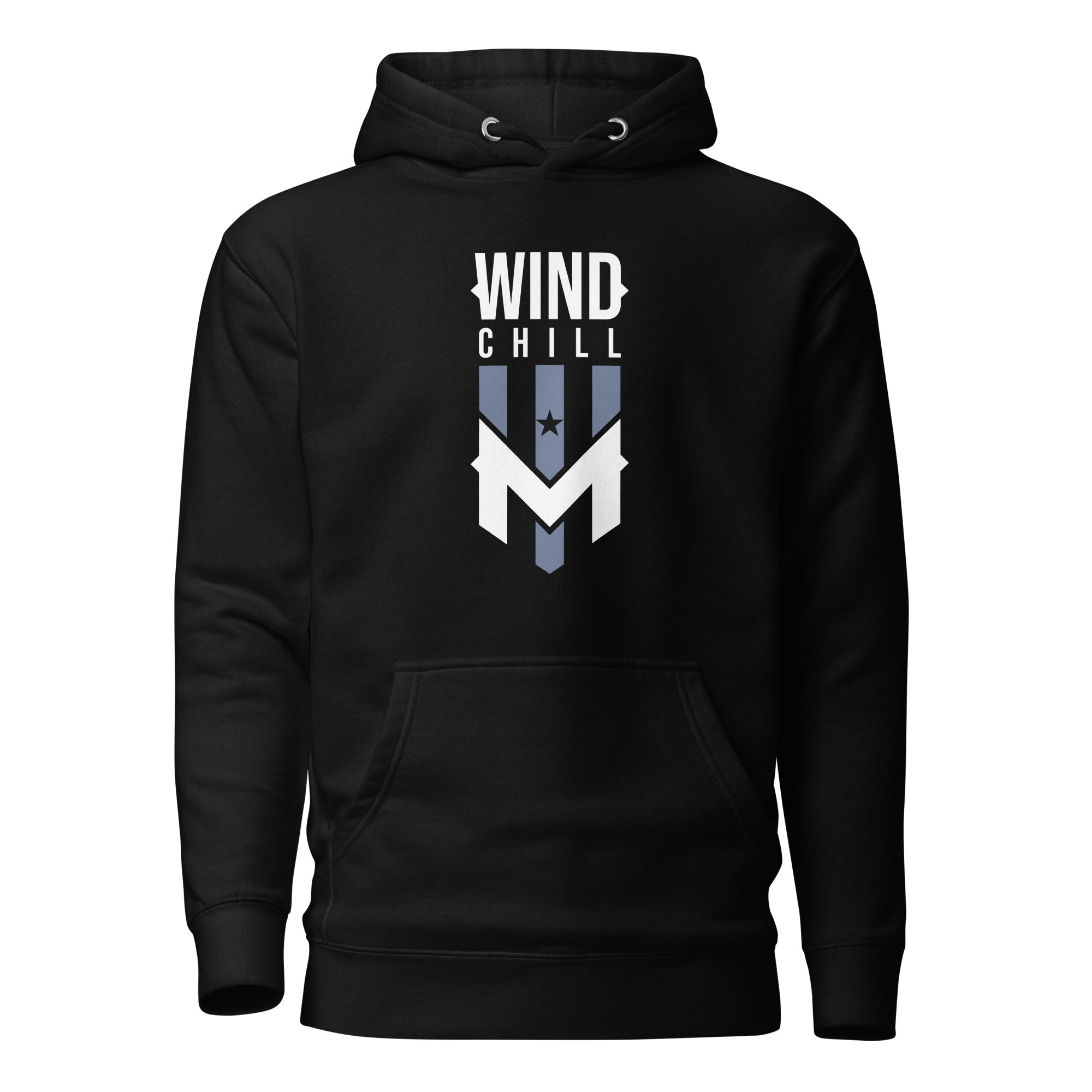 Wind Chill Black Stacked Hooded Sweatshirt