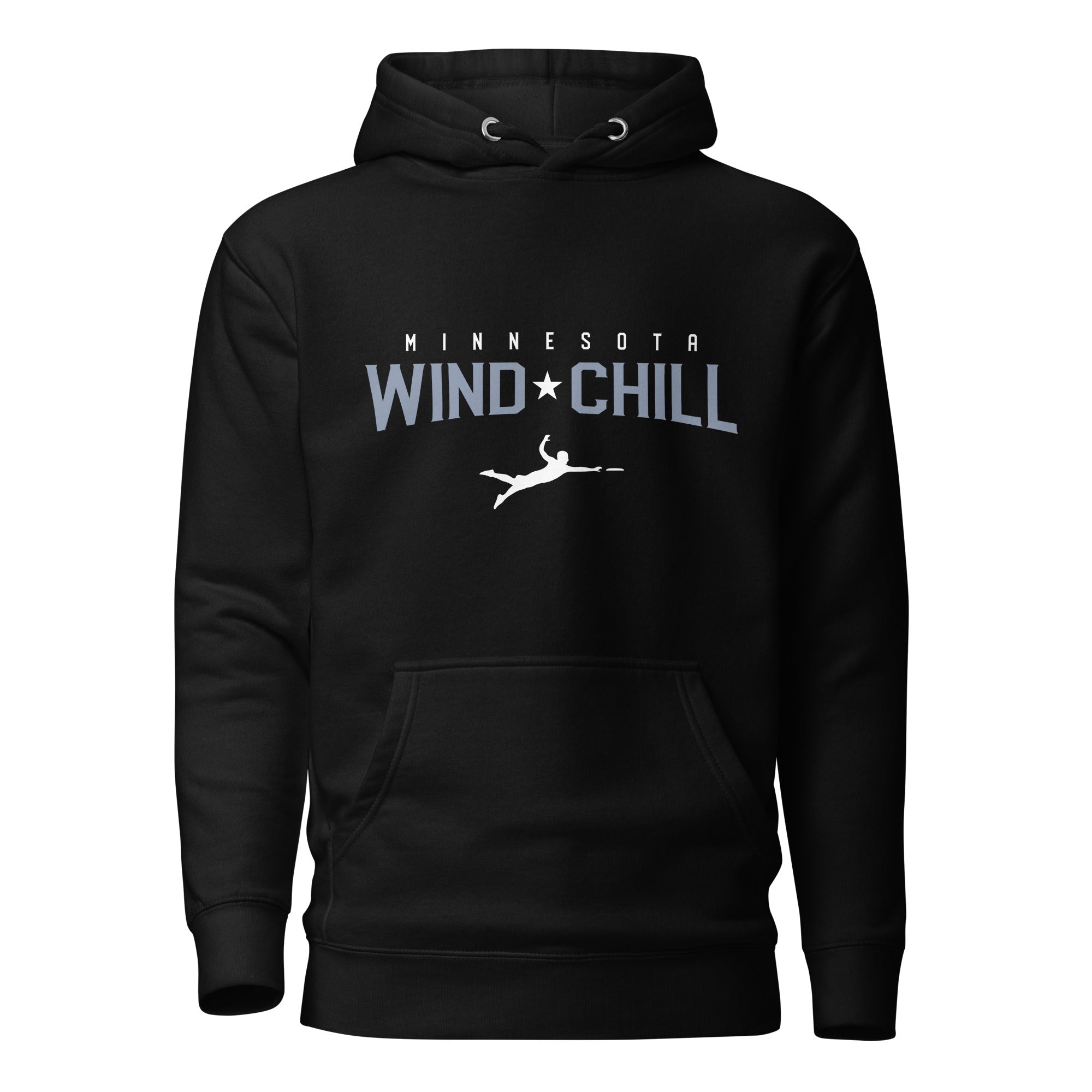 Wind Chill Black Wordmark Hooded Sweatshirt