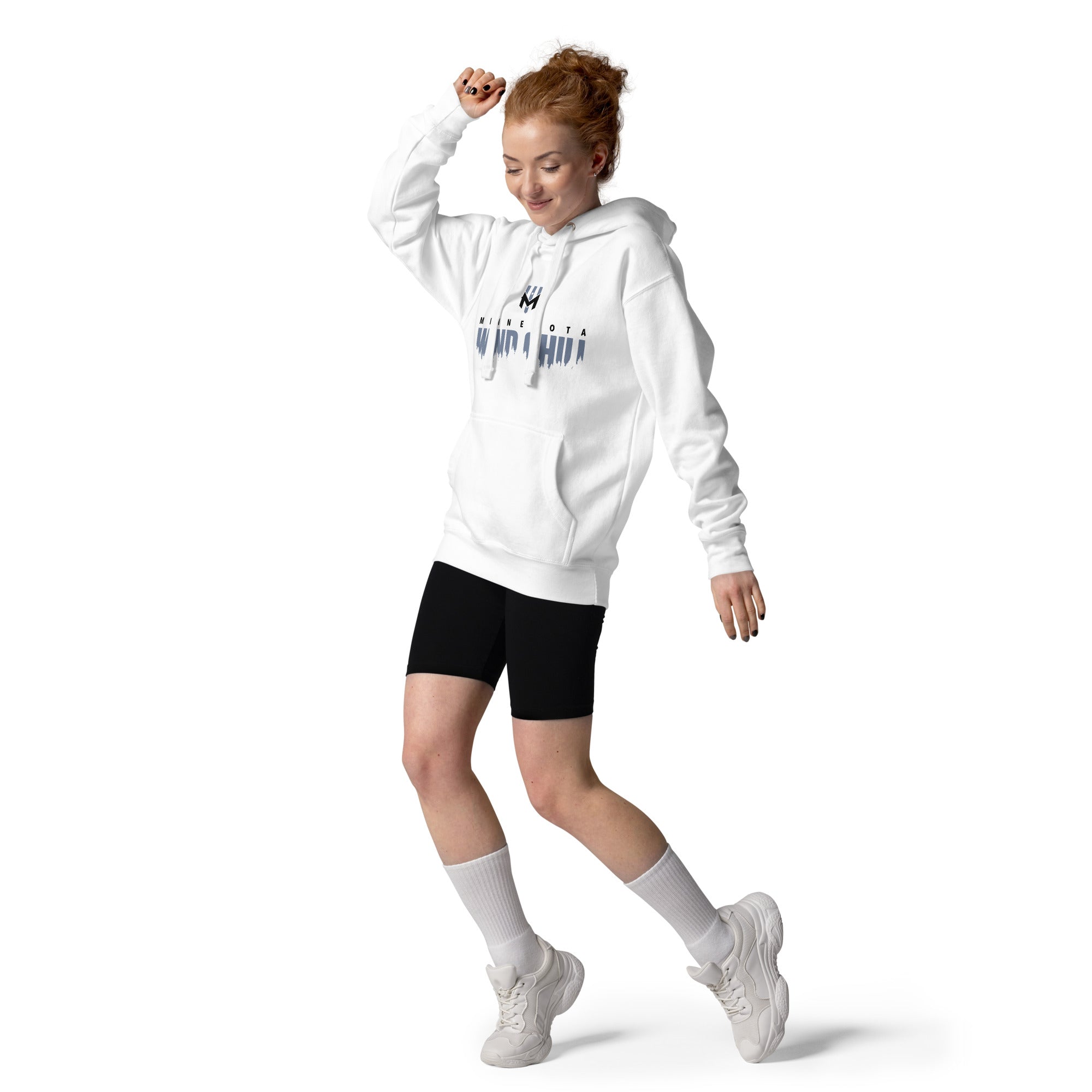 Wind Chill White "Shadow" Hooded Sweatshirt