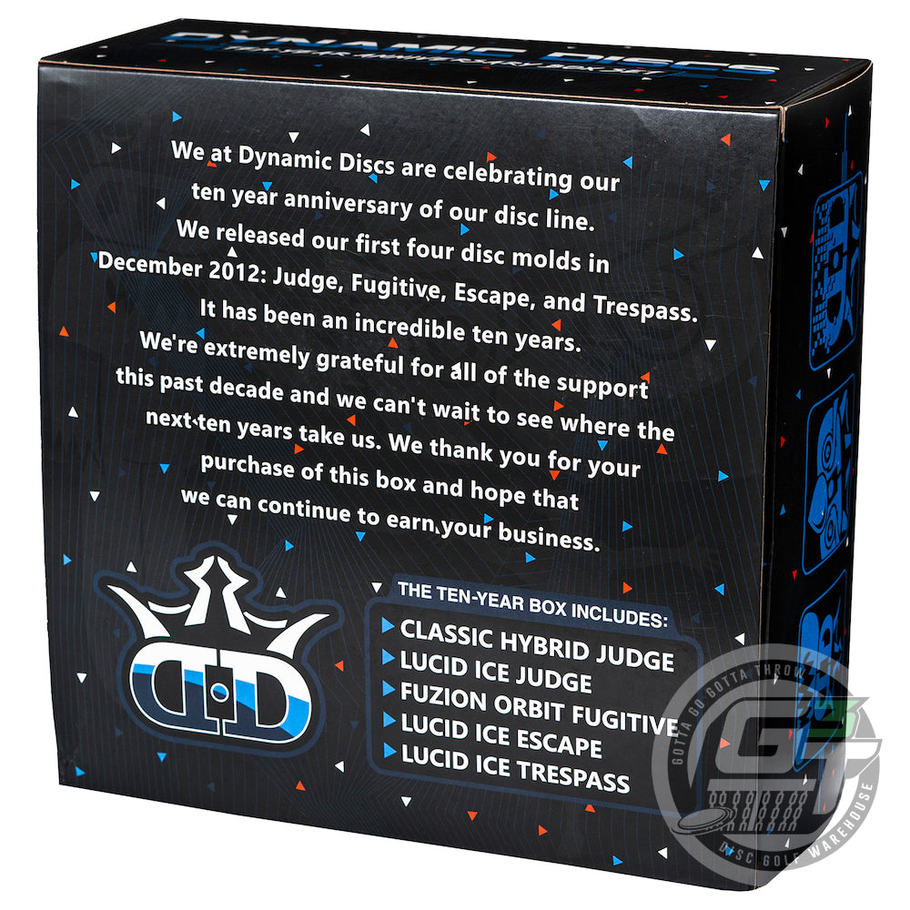 Dynamic Discs Ten Year Anniversary 5-Disc Box Disc Golf Set