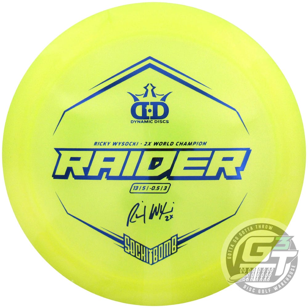 Dynamic Discs Golf Disc Dynamic Discs Limited Edition Ricky Wysocki Sockibomb Glimmer Lucid Ice Raider Distance Driver Golf Disc