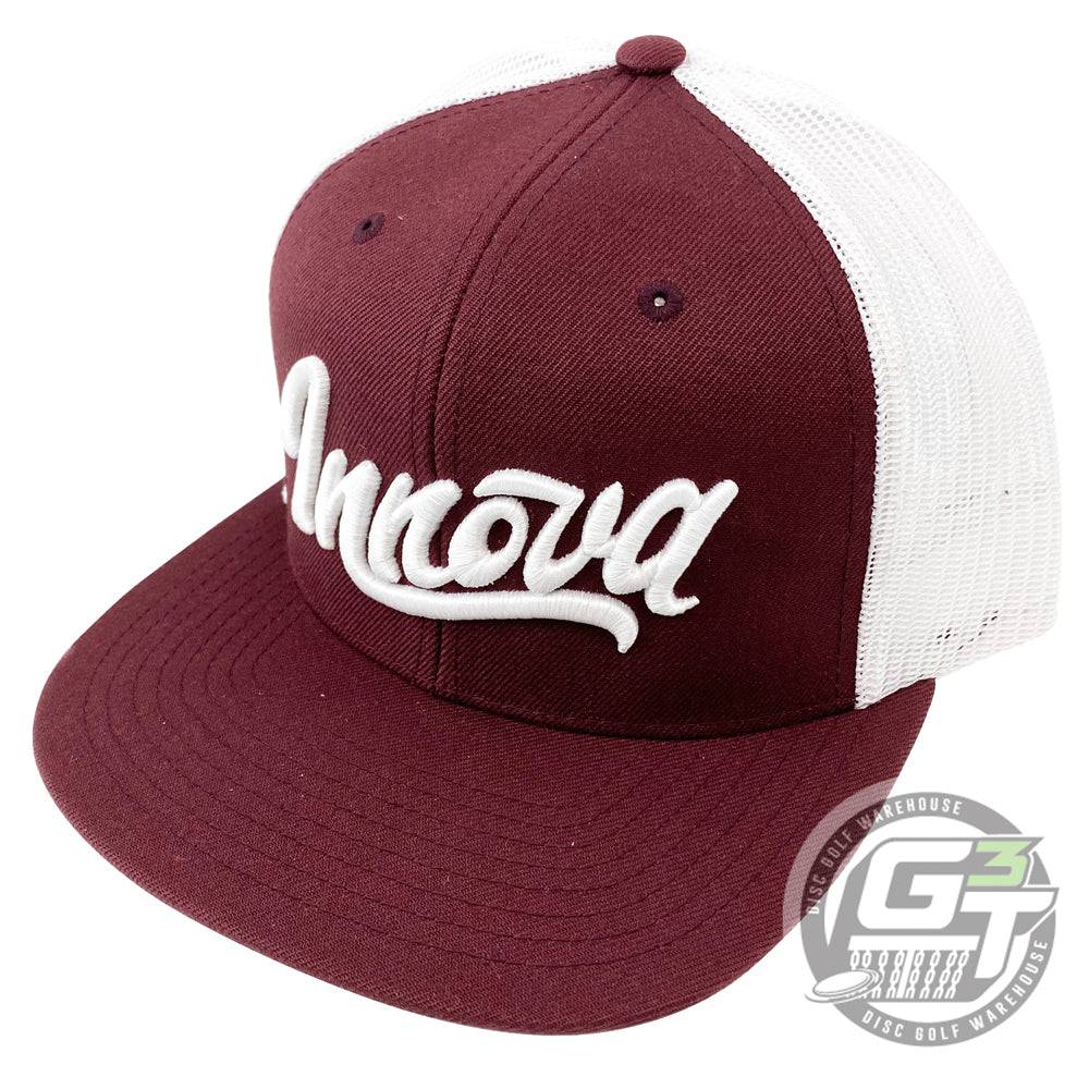 Innova Apparel Burgundy / White Innova Flow Mesh Adjustable Flatbill Disc Golf Hat