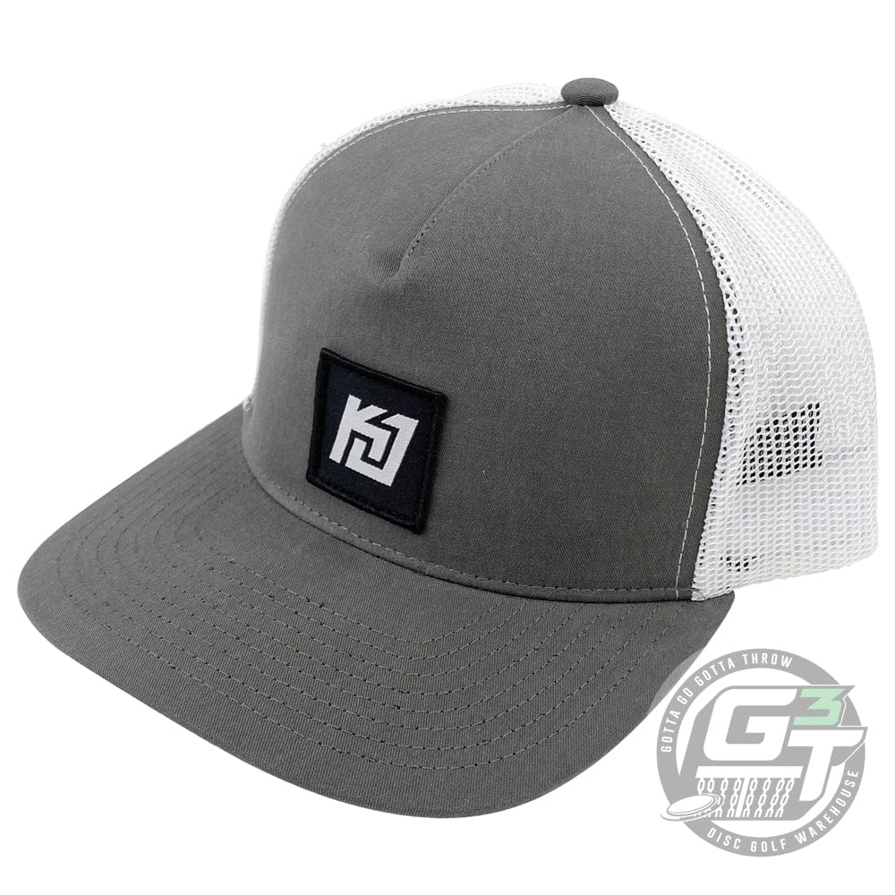 Prodigy Disc Apparel Gray / White Prodigy Disc Kevin Jones Patch Snapback Mesh Trucker Disc Golf Hat