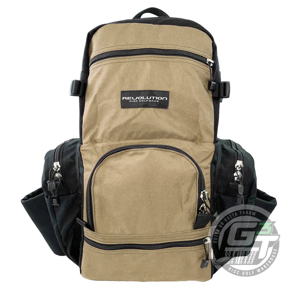 Revolution Disc Golf Bag Khaki / Black / Black Revolution Dual Pack Backpack Disc Golf Bag